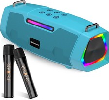 Karaoke Machine with 60W Powerful Sound - Portable Karaoke System with 2 Wire...