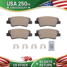 Rear Ceramic Brake Pads w/Hardwarefor Attitude Azera Sonata Kia Amanti SoulRio