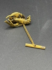 Gold Toned Lobster Tie Tack Pin