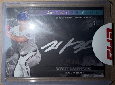 2024 Topps Inception Wyatt Langford Silver Signings RC Auto #/125 Rangers