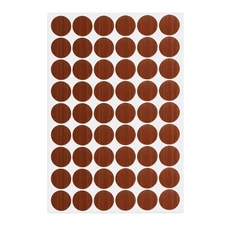 1-Table Self-adhesive Screw Covers Caps Sticker 21mm 54 in 1 Cherry Wood
