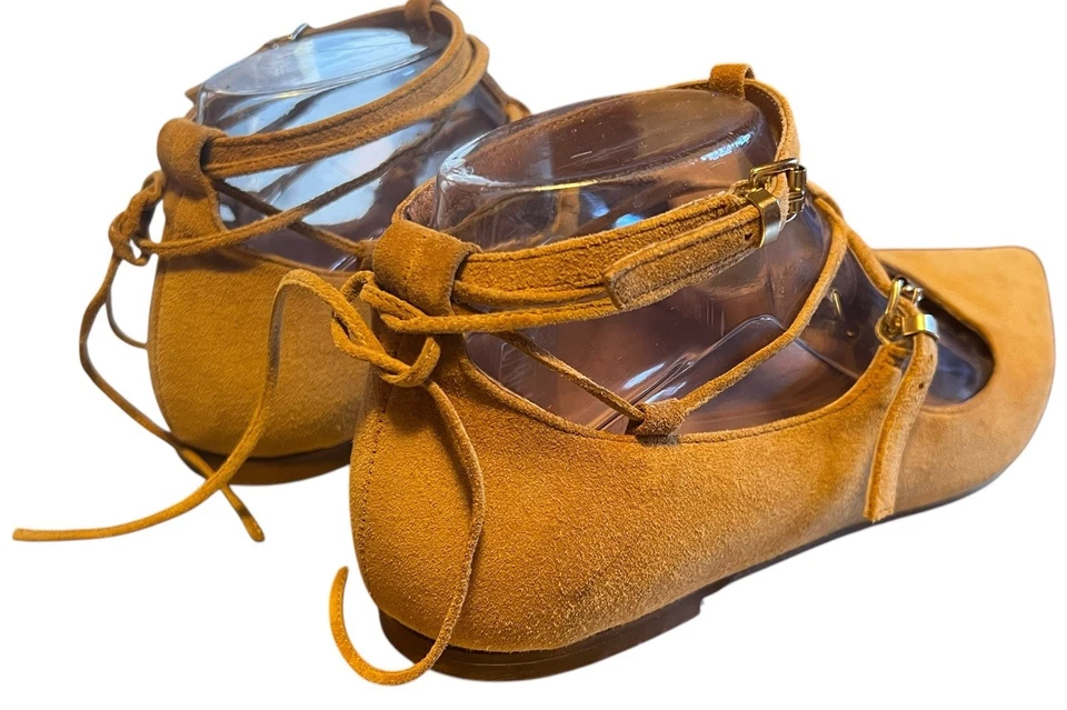 Free People Isabelle Con cordones Plano Talla 7 Mujer Cuero Marrón Punta EU 37 Foto 3 de 4