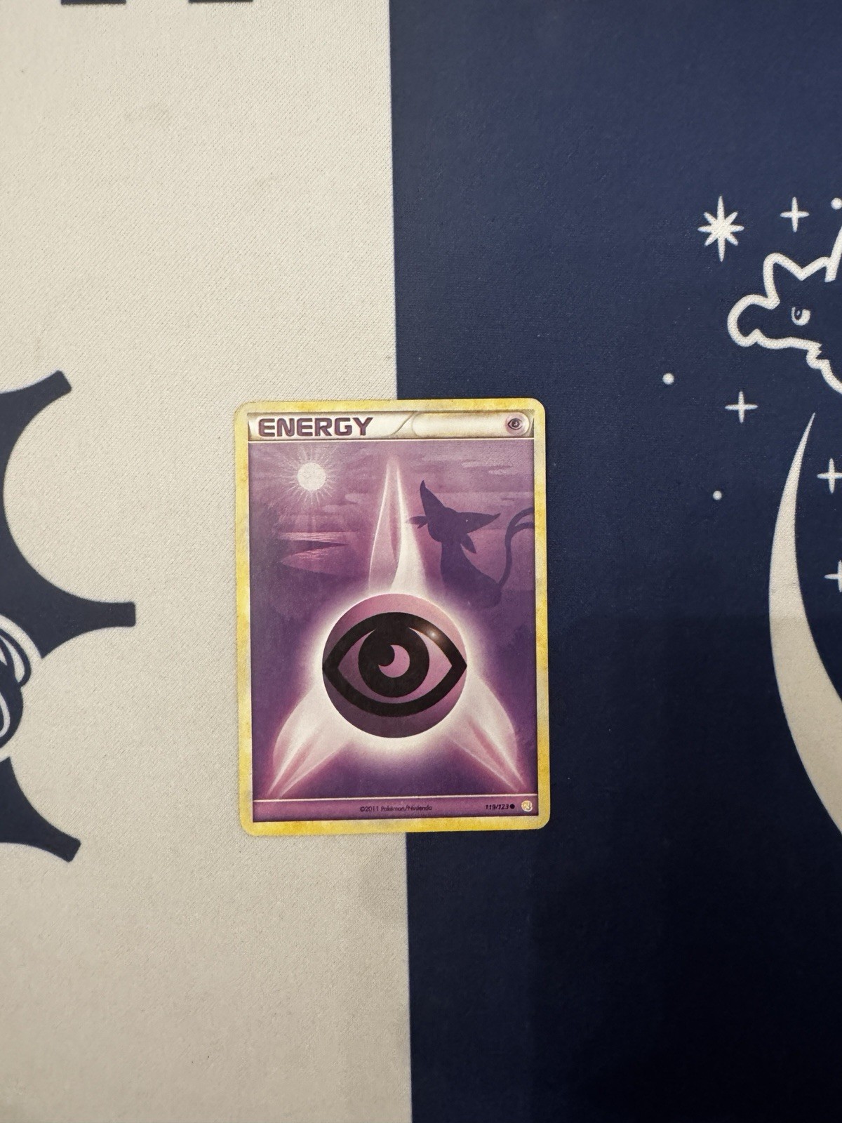 Espeon Psychic Energy 119/123 HeartGold SoulSilver - MP To HP Sleeve Playable