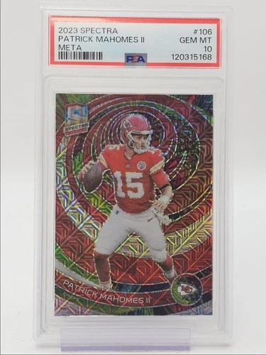 PATRICK MAHOMES II 2023 SPECTRA FOOTBALL META PRIZM CHIEFS 25/25 PSA 10 Q4571