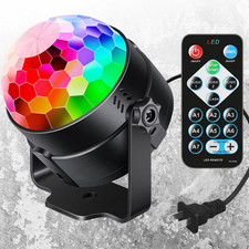 RGB Strobe LED Disco Party Lights DJ Dance Ball Light Sound Activated KTV Lamp