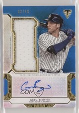 2018 Topps Triple Threads Single Jumbo Relics Sapphire 2/10 Greg Bird Auto 5w7