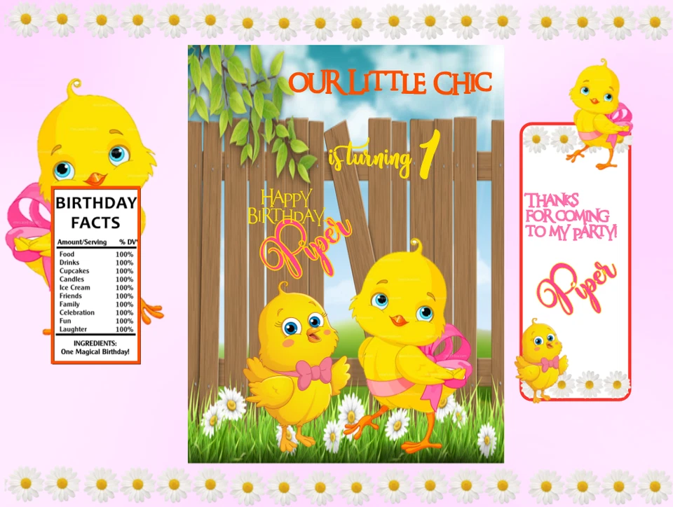 12 Little Chic Hershey Candy Bar Wrapper extremidade fechada chá de bebê gênero Rev - Imagem 2 de 4