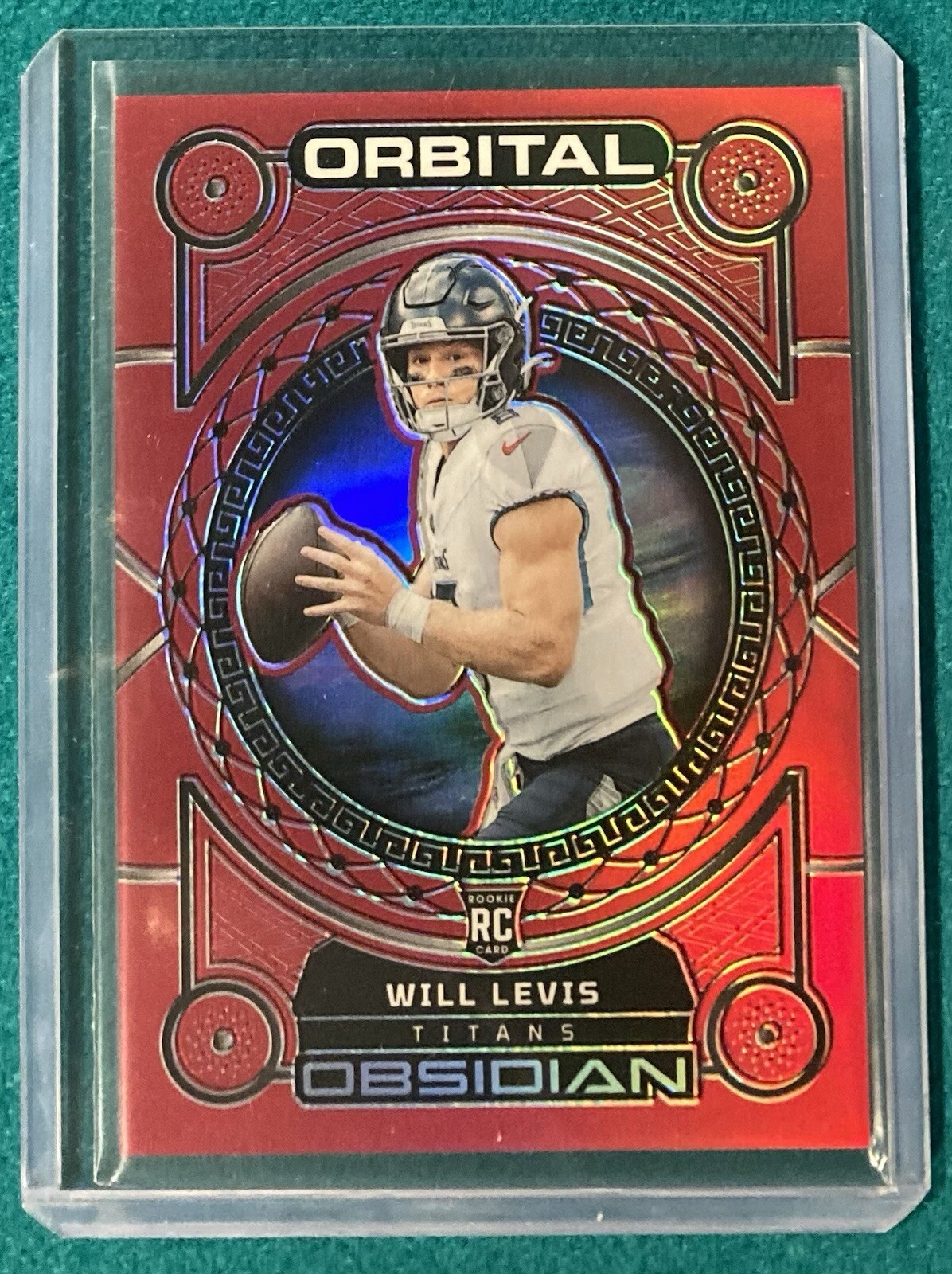 2023 Panini Obsidian - Orbital Asia Red Flood Electric Etch #23 Will Levis (RC)