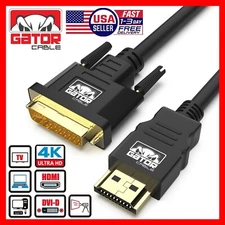 DVI-D 24+1 to HDMI Dual Link Cable Male Gold HDTV PC 1080P Display Adaptor 6FT