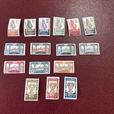 Lot 98-Timbre du Gabon du N°33 au 48 Neuf * N42 Oblitéré