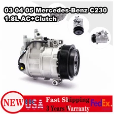 A/C Compressor For 2003 2004 2005 Mercedes - Benz C230 1.8L AC + Clutch Assembly