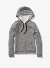 NEW Victoria's Secret PINK Everyday Lounge Perfect Full Zip Hoodie Gray XS