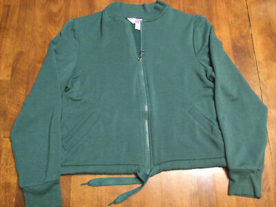 Junior's Joy Lab Cropped Sweatshirt Size XS Green