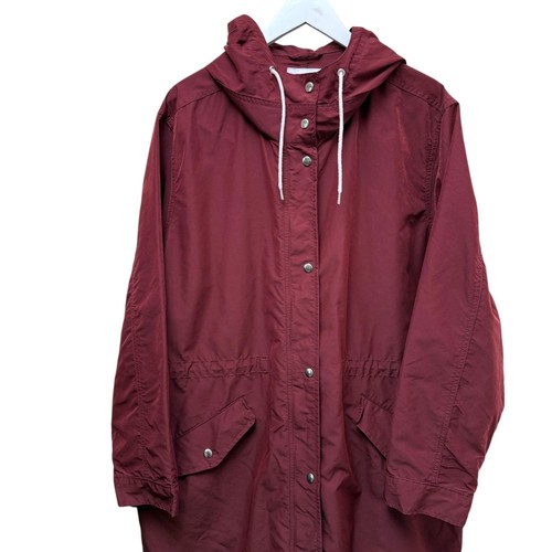 OLD NAVY Womens Hooded Utility Jacket XXL Windbreaker Anorak Coat Burgundy Red - Picture 2 of 9