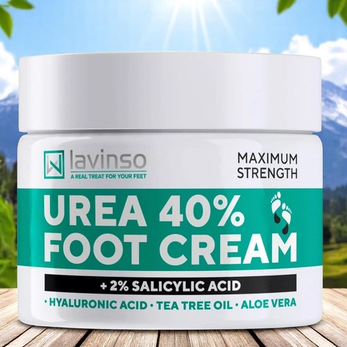 Urea Cream 40% for Dry Cracked Heels & Calluses Foot Cream Repair Tea Tree Oil