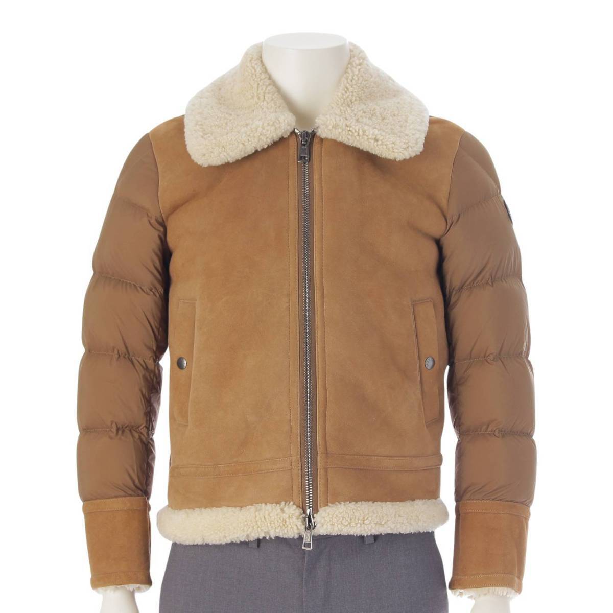 Moncler Men's 21 CURVAL Mouton Nylon Logo Patch Down Jacket Moncler Men's 21 CURVAL Mouton Nylon Logo Patch Down Jacket