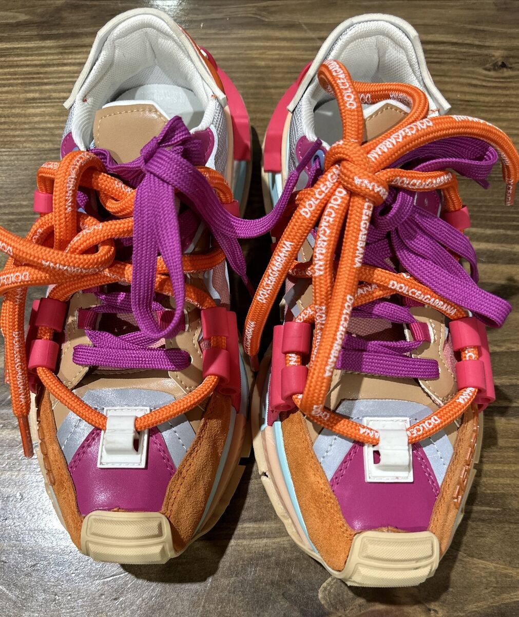Dolce & Gabbana Space Sneakers Pink Orange Purple Mixed Dolce & Gabbana Space Sneakers Pink Orange Purple Mixed