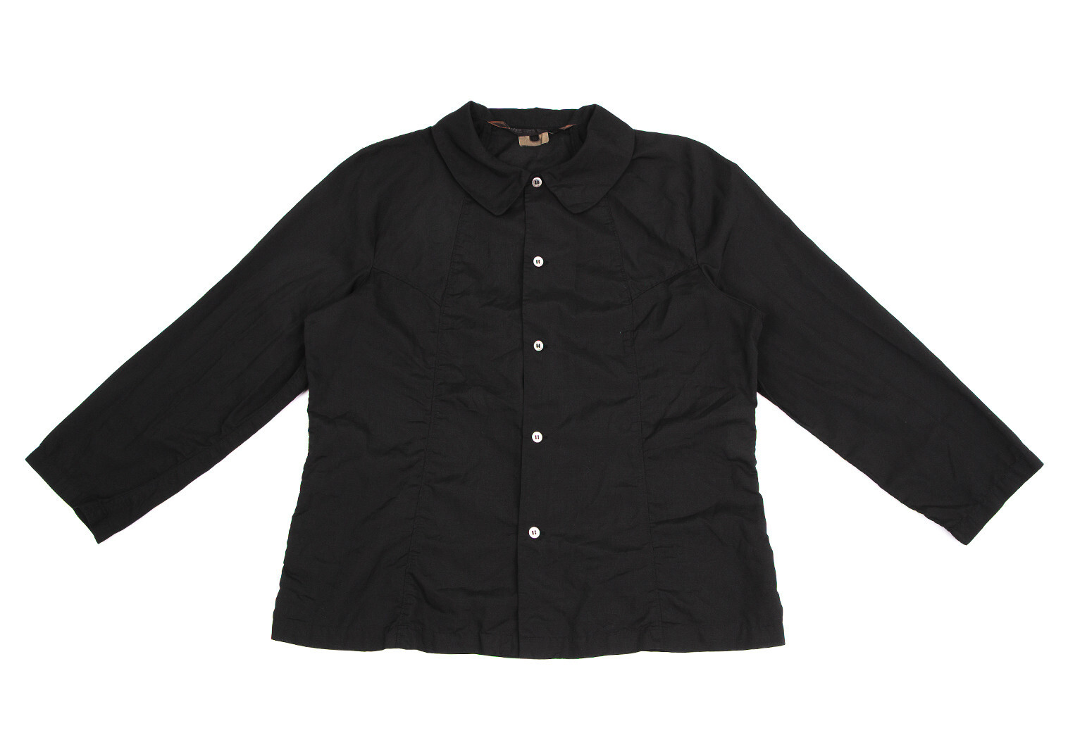 COMME des GARCONS Polyester Round Collar Shirt Bl… - image 2