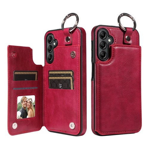 Shockproof Credit Card Slots Loop Leather Case Cover For Samsung Galaxy A-series - Picture 54 of 84
