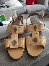 Brand New Unworn, Leather Strap Buckle Heels, Size 7 Sandals HOTTER