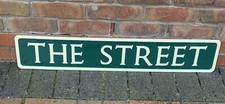 Rare Vintage Road Sign. The Street. 100% original. Pressed Aluminium type.
