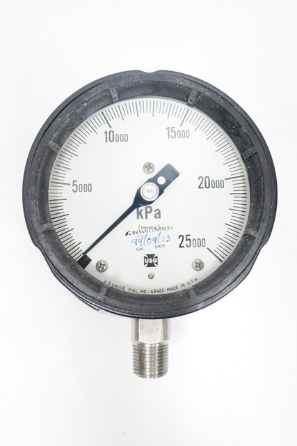 Manometro AMETEK 1981 0-3500PSI – Quadrante 4 1/2" – Attacco 1/4" ANPT – Usato Come Nuovo