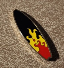 Flames Fire Surfboard Geocoin Trackable  Activated Free Shipping 