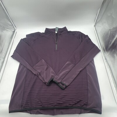 パープル CHAMPION POWER CORE BURGUNDY 1/4 ZIP PULLOVER JACKET WOMENS SIZE