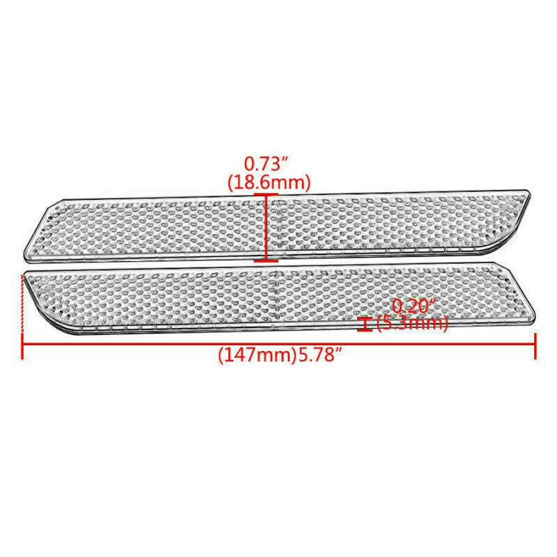 Front Fork Reflectors Red Harley Davidson Motorcycle Self Adhesive L