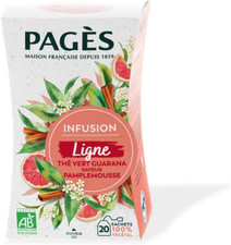 - Infusion BIO Ligne - Thé Vert, Guarana, Saveur Pamplemousse - Contrôle Du Poid