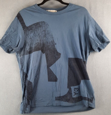 Y-3 Yohji Yamamoto x Adidas Blue T-Shirt, Large | eBay