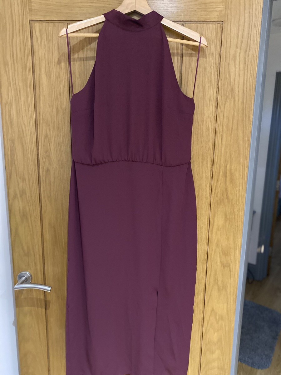 Womens Clothing Oasis Maroon Dress Oasis Red Velvet Dress With A