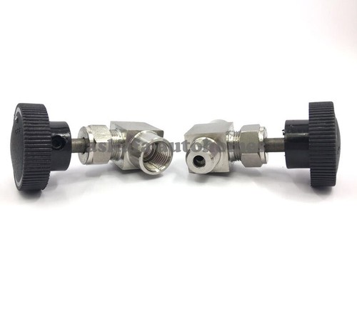 Needle valve Adjustable 1/4" 3/8" male to female thread stainless steel 304 - Picture 2 of 4