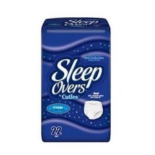Cuties SleepOvers: Youth Pants Overnight - X-Large Case of 88 SLP05303