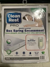 Clean Rest Simple Bed Bug & Allergen Blocking Box Spring Encasement Zip-N-Click
