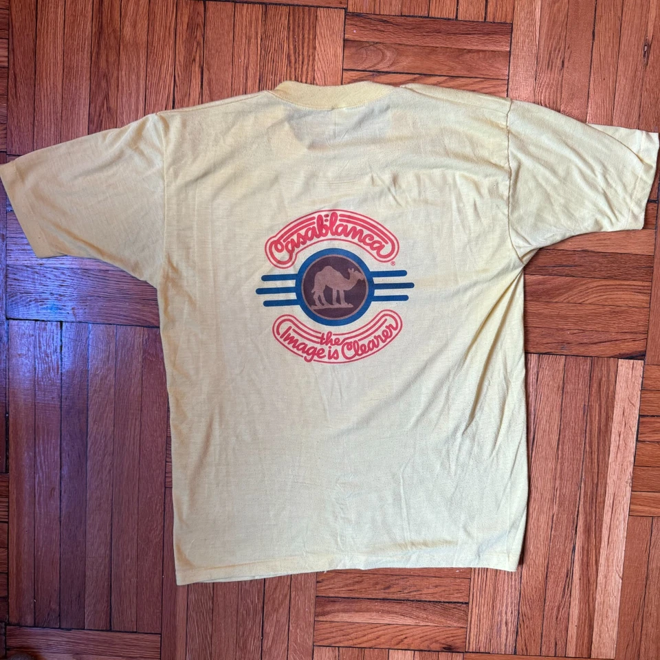 VTG Casablanca Records 70s Disco Tee Shirt L KISS DONNA SUMMER PARADISE GARAGE - Image 4 of 4