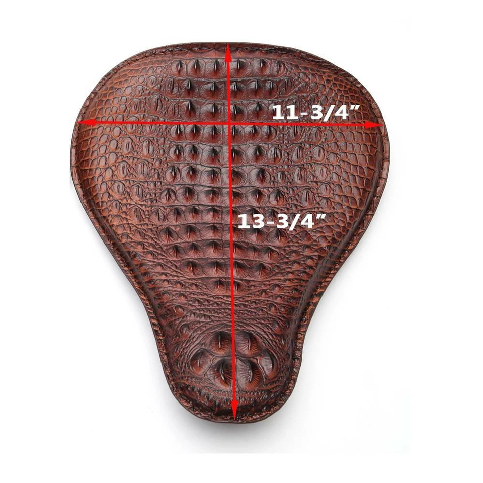 Asiento individual Bobber Alligator personalizado de 3" con resortes para Yamaha V-Star 650 950 1100 1300 Foto 3 de 4