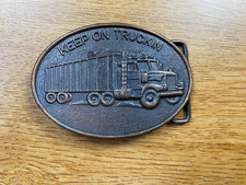 Vintage "Keep on Trucking" Belt Buckle