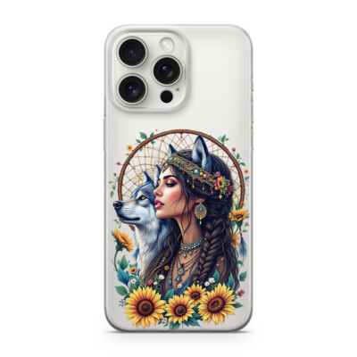 Sunny-Case Handyhülle für iphone 7 PLUS / 8PLUS Wolfsfrau Mond Sonne Nr.811 DA