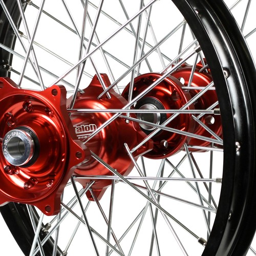 Honda CR250R 2002-2007 Wheel Set Black Excel Rims Red Talon Pro Hubs 21/18x2.15 - Picture 3 of 6