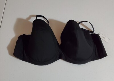 Ivory Rose Bra Womens Size UK 48F Black Underwired Fuller Bust Casual NWT
