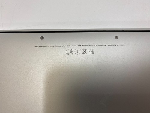 Apple MacBook 2017 12" A1534 i5-7Y54 8GB RAM 256GB SSD UK QWERTY Missing Keys - Picture 3 of 10