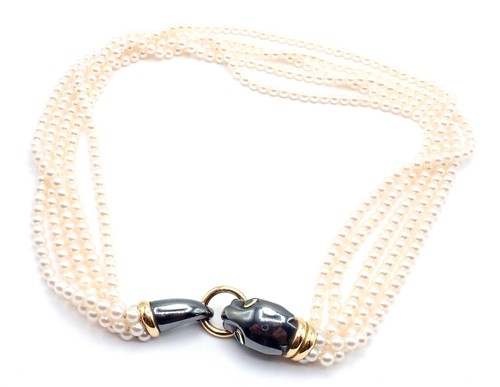Panthere de Cartier Panther 18k Gelbgold & Silber Perle Smaragd Halskette - Bild 12 von 13