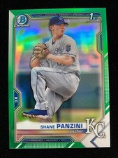 2021 Bowman Chrome Draft SHANE PANZINI 1st Rookie GREEN REFRACTOR #/99 Royals RC