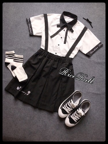 Juego para mujer Lost in Forest Rose Summer: camisa blusa blanca + pantalones cortos/falda saltadora - Imagen 3 de 9
