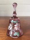 Vintage Fenton Glass Bell Signed And Sticker Attached USA