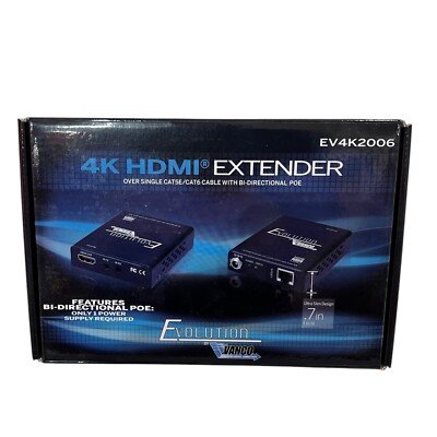 Vanco Evolution EVEX2006 Ultra Slim HDMI Single Cat5e/6 Extender with POE