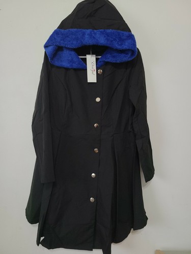 Rosegal Women's Pea Coat Black And Blue Size 14 - Picture 8 of 9