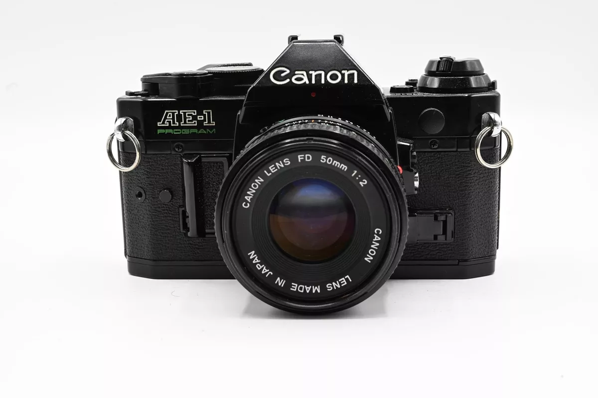 Black Canon AE-1 Program SLR Camera+50mm Lens - Rare Beauty! Tested Fast  Ship