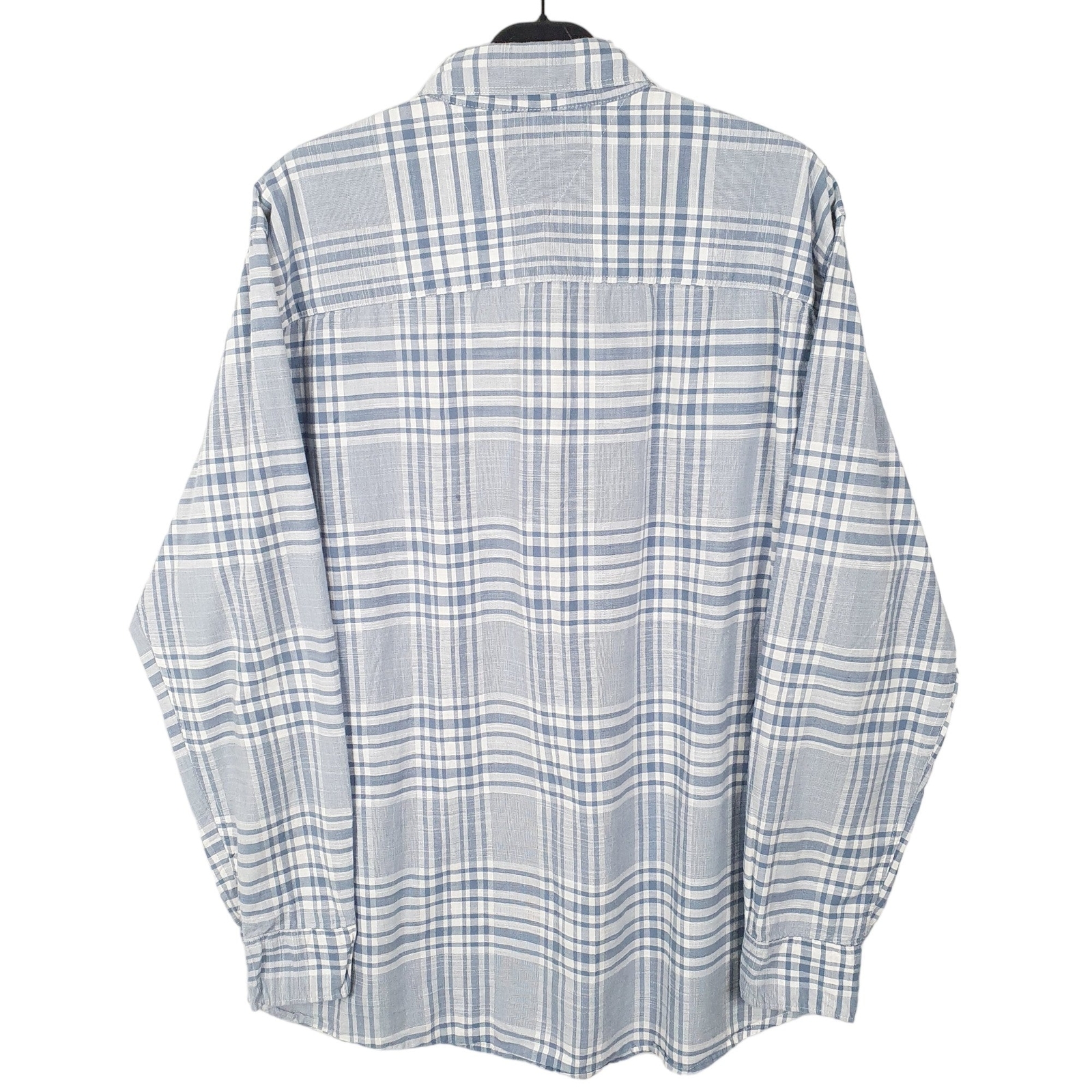 TOMMY HILFIGER Blue Check Shirt Long Sleeve Casual Mens L image 3